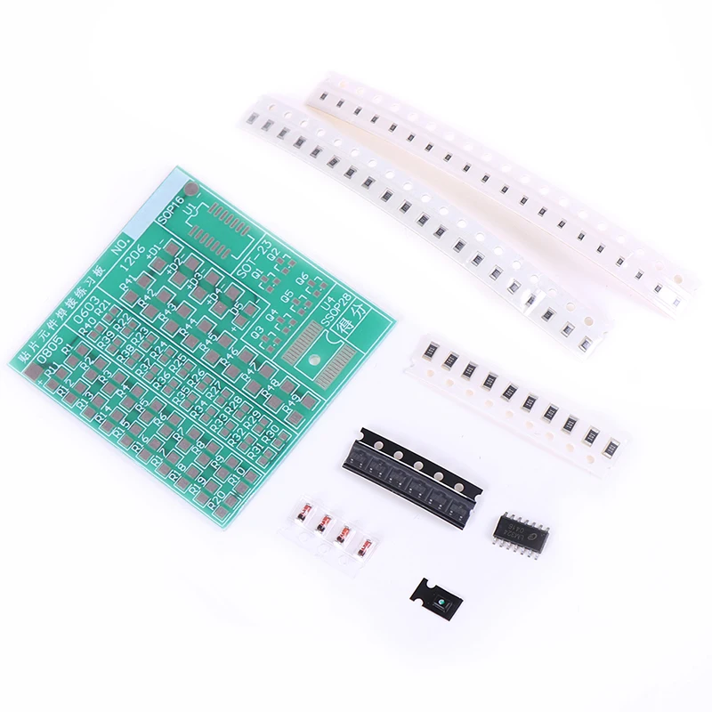 SMT SMD компонентный сварочный тренировочный щит для пайки DIY Kit Resitor диодный