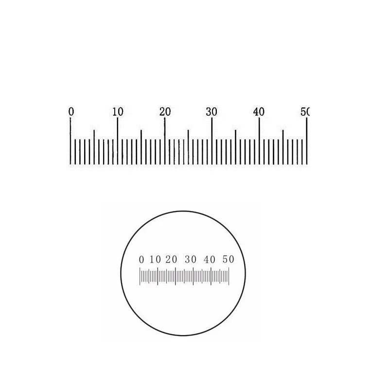 Eyepiece Micrometer for Biological Microscope Ocular Graticule Measuring Glass Scales Ruler DIV 0.1mm Diameter 19mm CAT903 C3