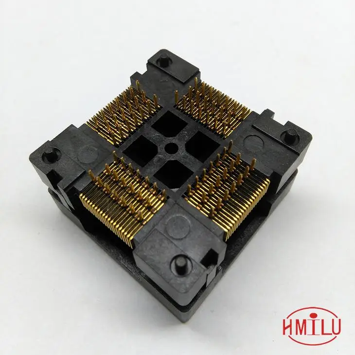 Тестовый адаптер TQFP80 FQFP80 QFP80 OTQ-80-0.5-02 Burn in Test Socket шаг 0 5 мм IC Body Size 12x12 | Обустройство