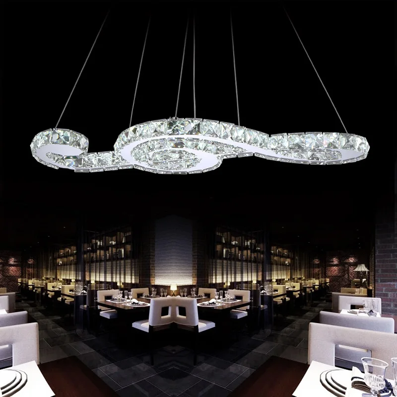 Modern Crystal LED Pendant Light Creative Musical Diamond Hanging Lamp Living Room Dining Lighting Fixture | Лампы и освещение