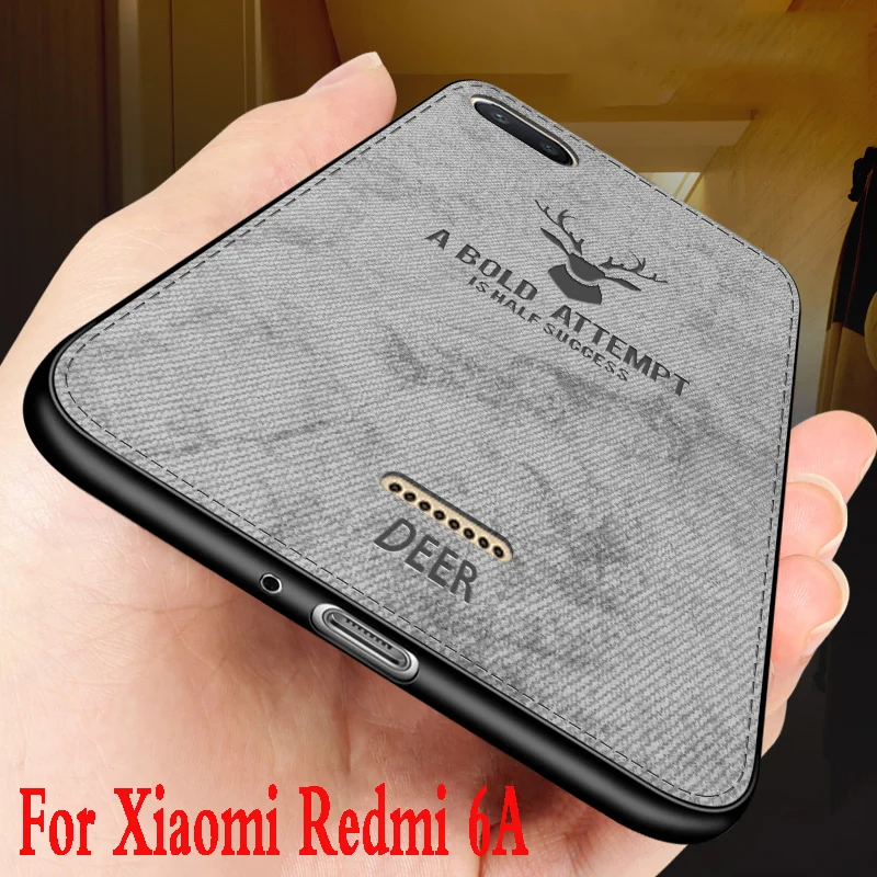 Чехол для Xiaomi Redmi 6A чехол из ткани с рисунком задняя крышка Силиконовый