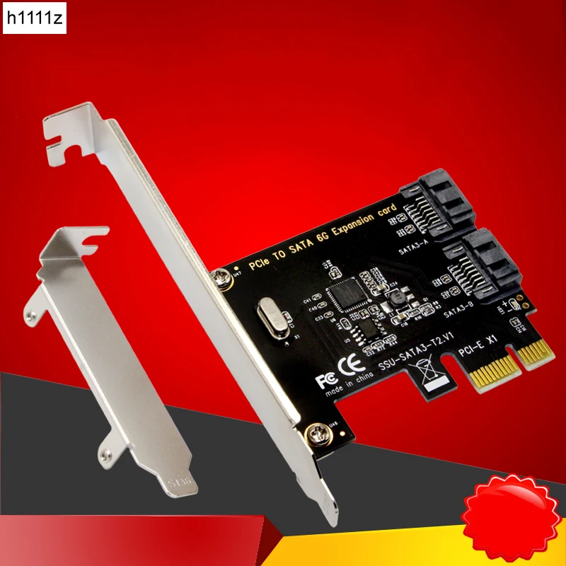 Платы расширения H1111Z PCI-E SATA 1X 4X 8X 16X PCI-E PCI Express to SATA 3,0 с 2 портами SATA III 6 Гбит/с