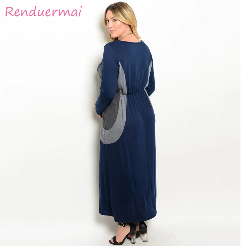 Женское платье большого размера женская одежда Осеннее длинное макси robe femme ete 2018