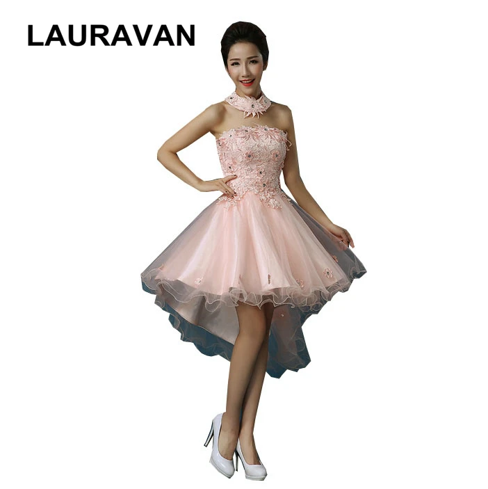 

special occasion sweet 16 girl pink red asymmetrical strapless women high low short front long party dress homecoming dresses