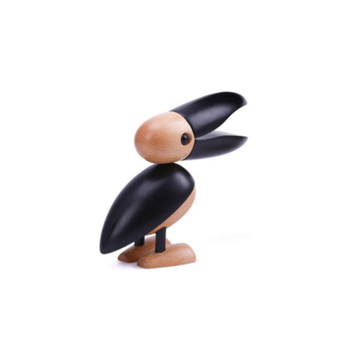 small Деревянные украшения для автомобиля Toucan, домашное украшение ручной работы, Скандинавское дерево, Toucan, художественные поделки, статуи для птиц, вырезка из бука - Название цвета: small