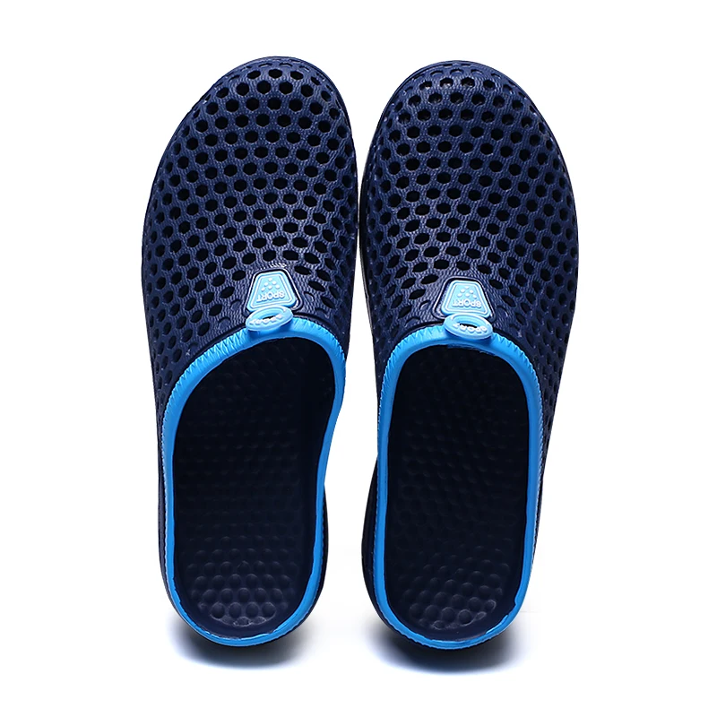 Мужские Пляжные шлепанцы модные спортивные Сабо дышащие летние уличные тапочки