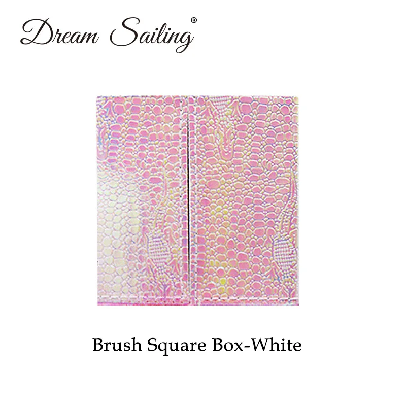 Brush-Box-White Кисти для макияжа ПУ Русалка сверкающий дизайн косметический макияж кисти сумки ручки держатель кисти Органайзер артефакт макияж инструменты розовый жемчуг Белый - Цвет: Brush-Box-White