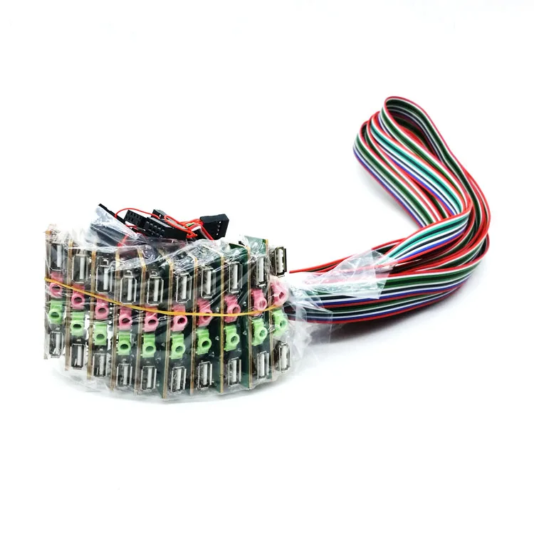 10 шт./лот корпус для настольного ПК Фронтальная панель ввода/вывода USB2.0 аудио