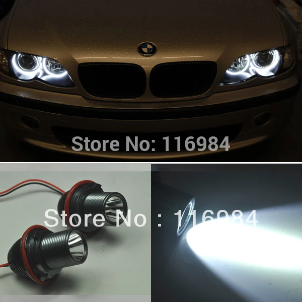 

2pcs x Bright 10W White LED Angel Eyes Marker light For X5 E39 E53 E60 E63 E87