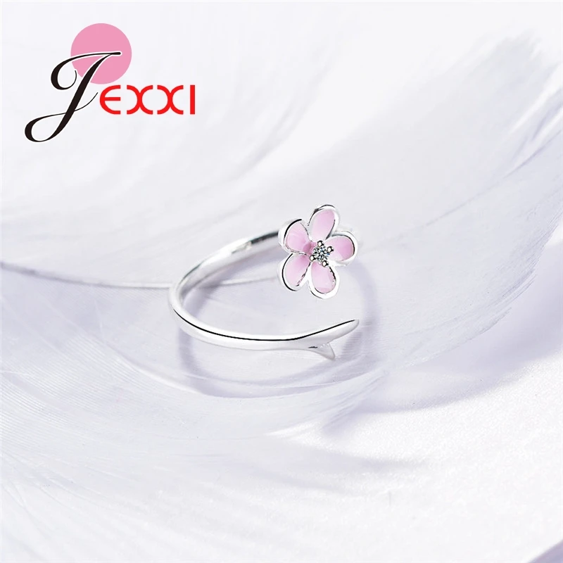 

Sweet Cute Pink Enamel Aajustable Ring Minimalist Jewelry Female Korean Style For Women Party Ring Jewelry Fast Shipping