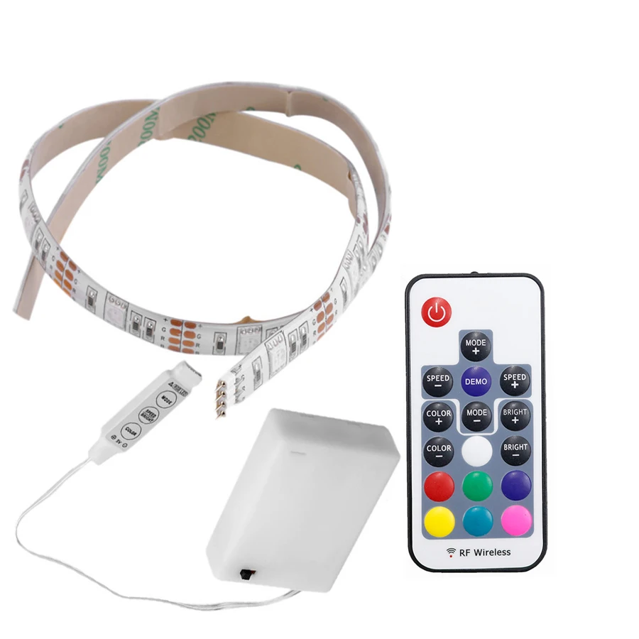 Светодиодные ленты 4 5 В Батарея Powered свет IP65 Водонепроницаемый 3528 5050 SMD 2 м 1