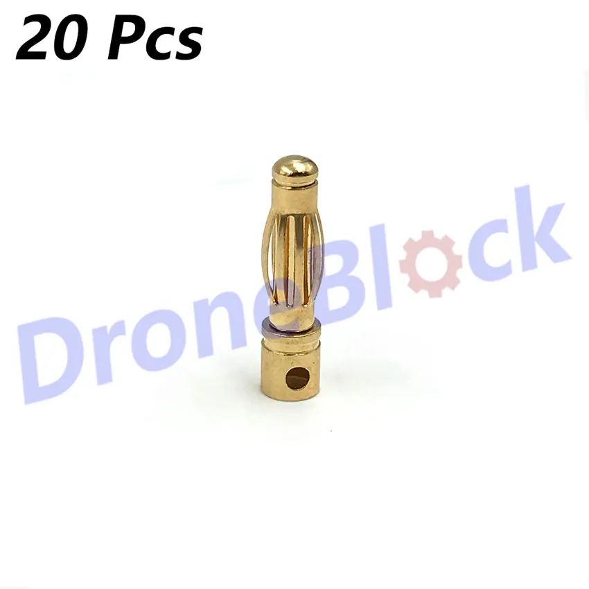 20 шт. 4 мм позолоченный штекер бананового разъема для мотора ESC RC Quadcopter батарея