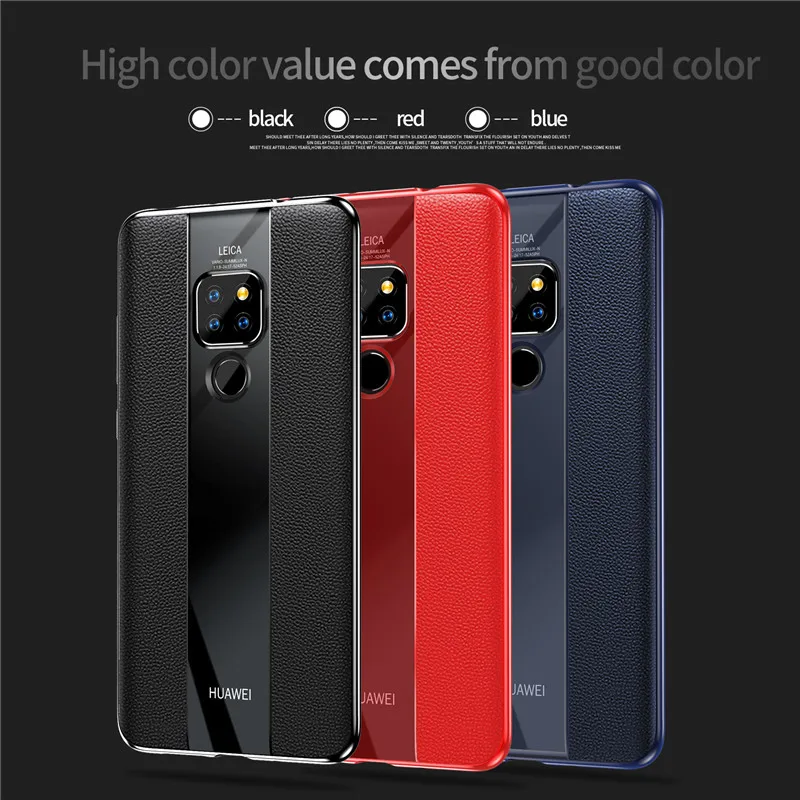Чехол для Porsche Design Huawei Mate 20 Pro мягкий кожаный чехол с узором из кожи | Мобильные