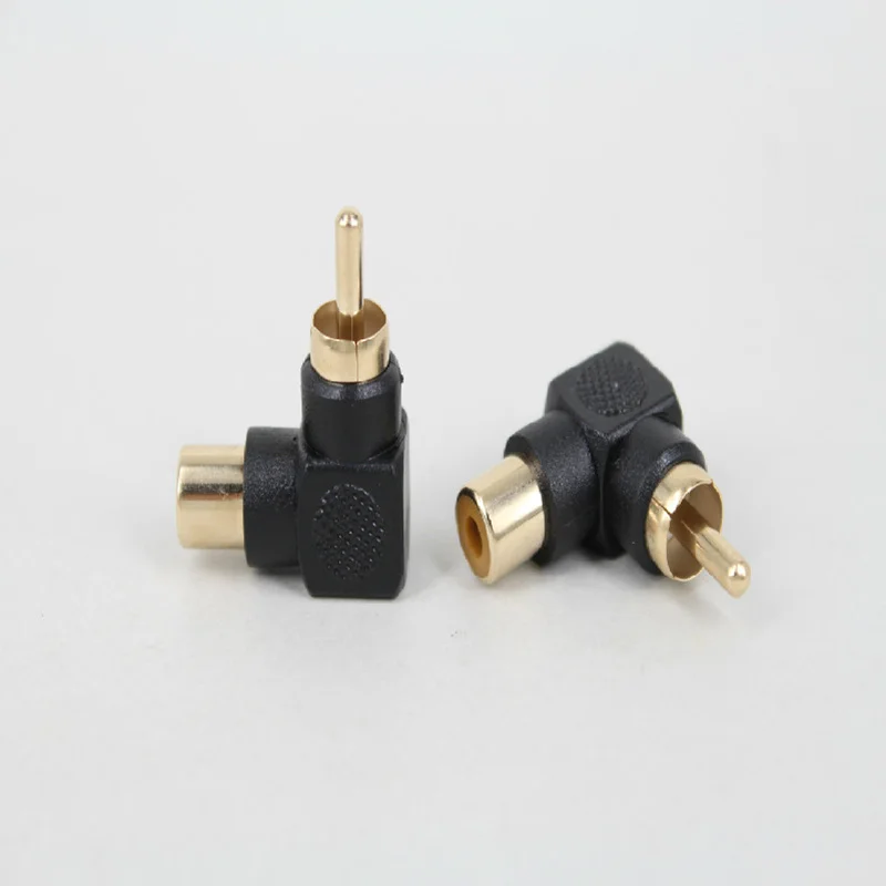 100 шт l тип лотос RCA правый угол соединитель локоть 90 градусов штекер гнездо