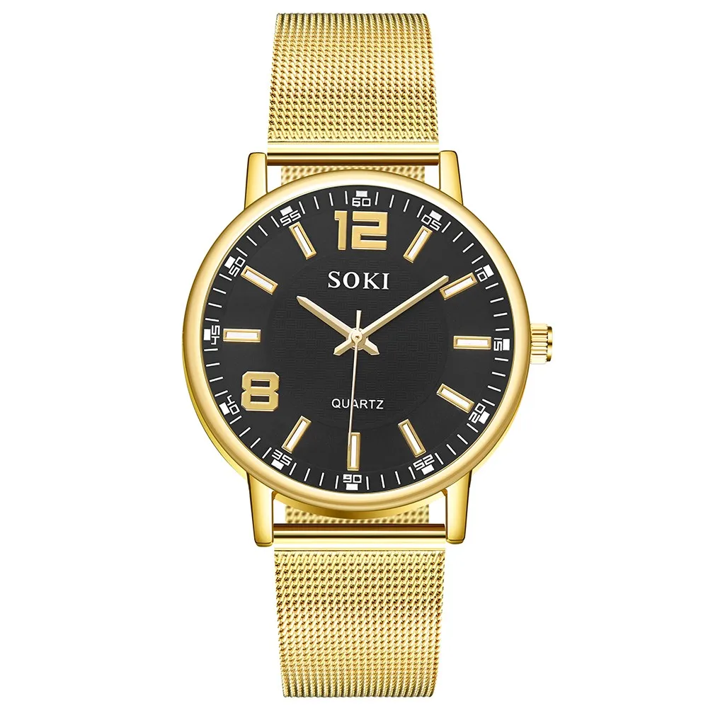

Luxury Men Watches Daily Business men watch Stainless Steel Mesh belt quartz Casual wrist watches montre homme 10 Color
