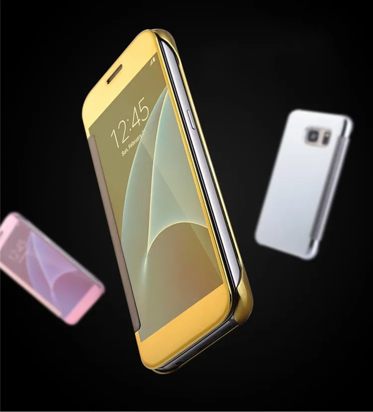 Умный прозрачный зеркальный флип-чехол для samsung Galaxy S5 S6 S7 Edge Note5 Note8 S8 Plus чехол для телефона для samsung S7 S9