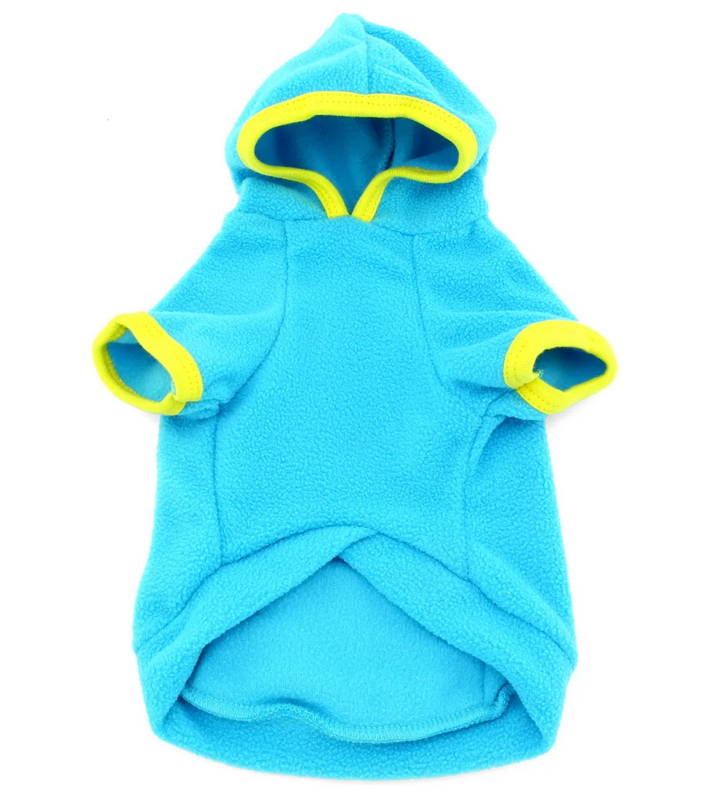 2017 маленькая одежда для собак и кошек пустое флисовое пальто с капюшоном джемпер