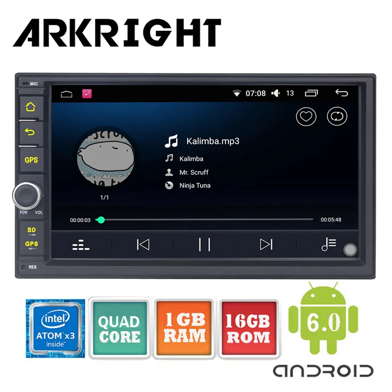 ARKRIGHT 7 'Ɗ ядра 2 Din Android 6 0 Штатная Универсальный Автомагнитола аудио стерео gps