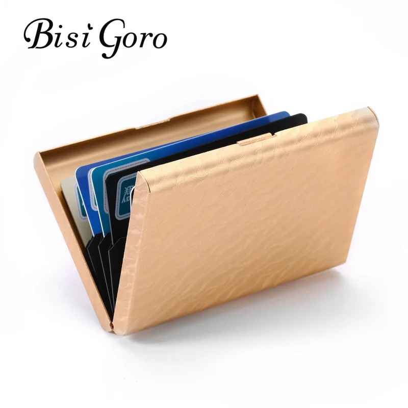 BISI GORO/2021 имя держателя карты металла Пластик держатель для карт дорожный кошелек