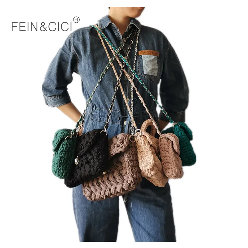 Женская плетеная сумка ручной работы маленькая мессенджер на плечо летний клатч