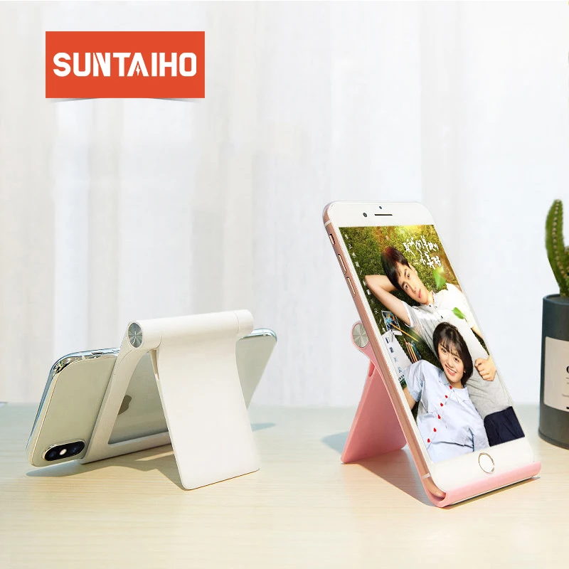 Suntaiho складной держатель для телефона iPhone xs max 7 8 plus samsung s9 s8 Plus дставка мобильного