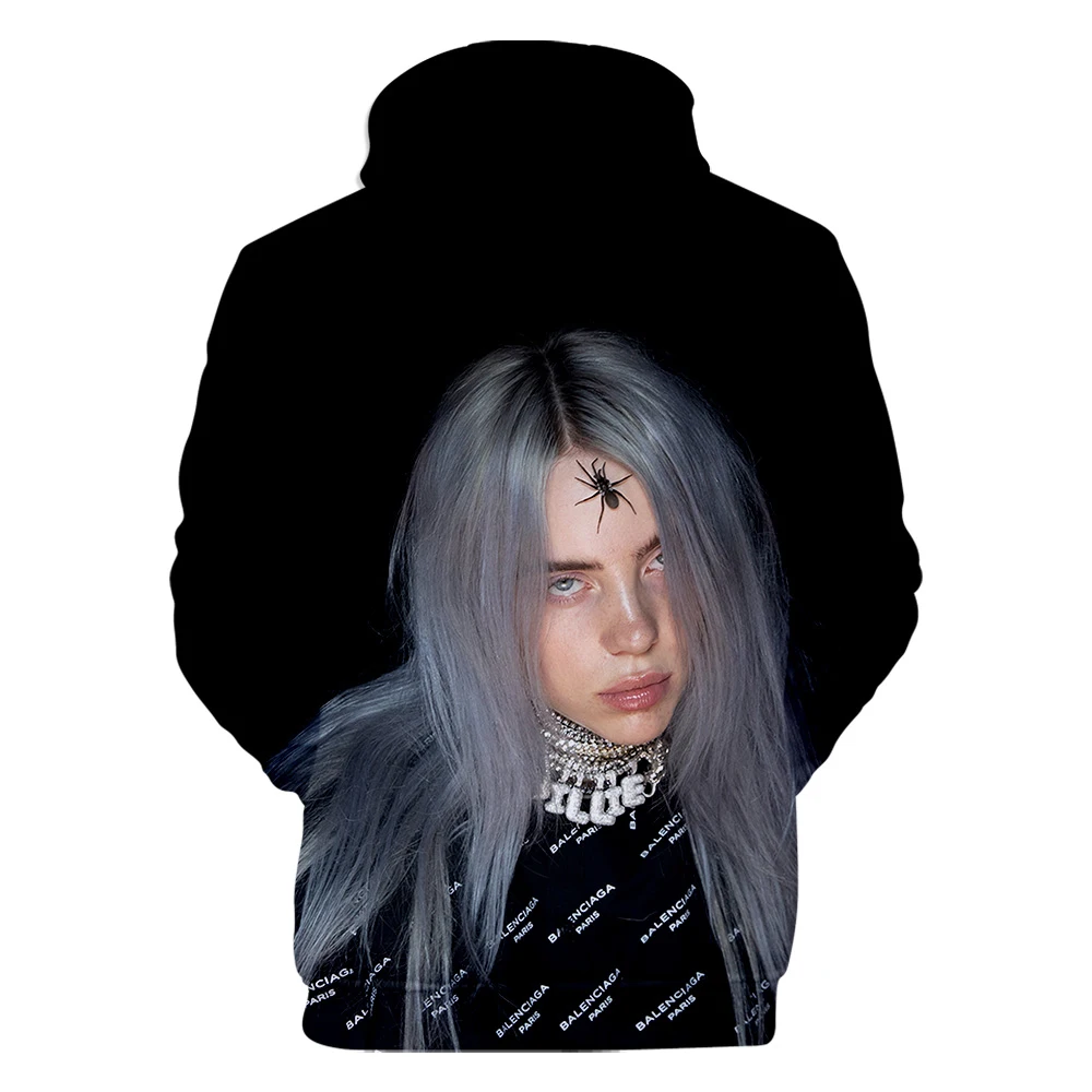 Новая Толстовка уличная billie eilish модная Толстовка мужская/wo Мужская толстовка модная певица хип-хоп унисекс толстовка с принтом Топ