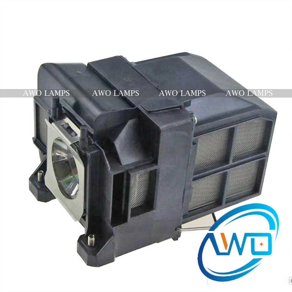 Высококачественная лампа для прожектора AWO ELPLP77 V13H010L77 с корпусом|projector lamp|projector