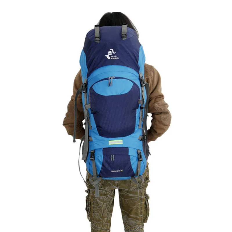 60L большие водонепроницаемые дорожные сумки нейлоновый рюкзак для кемпинга