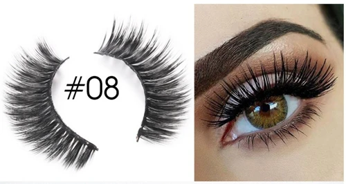 3D08 Clotobeauty натуральные накладные ресницы 3D норковые ресницы ручная работа длинные толстые объемные ресницы для наращивания макияжа Eyelashes-3D - Цвет: 3D08