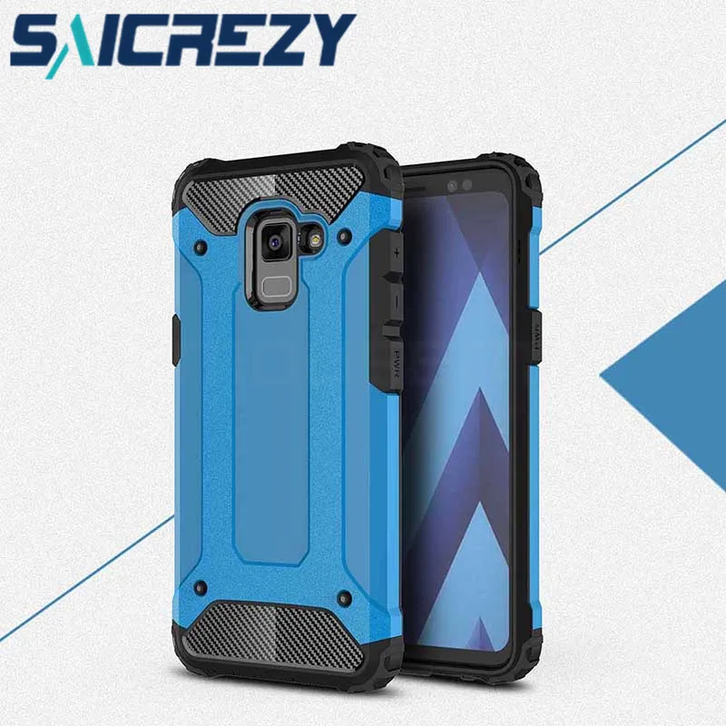 Чехол Funda для Samsung Galaxy A8 2018 чехол противоударный Гибридный S20 A70 A51 A50 A30 M30s J8 J4 J6 A6 plus |