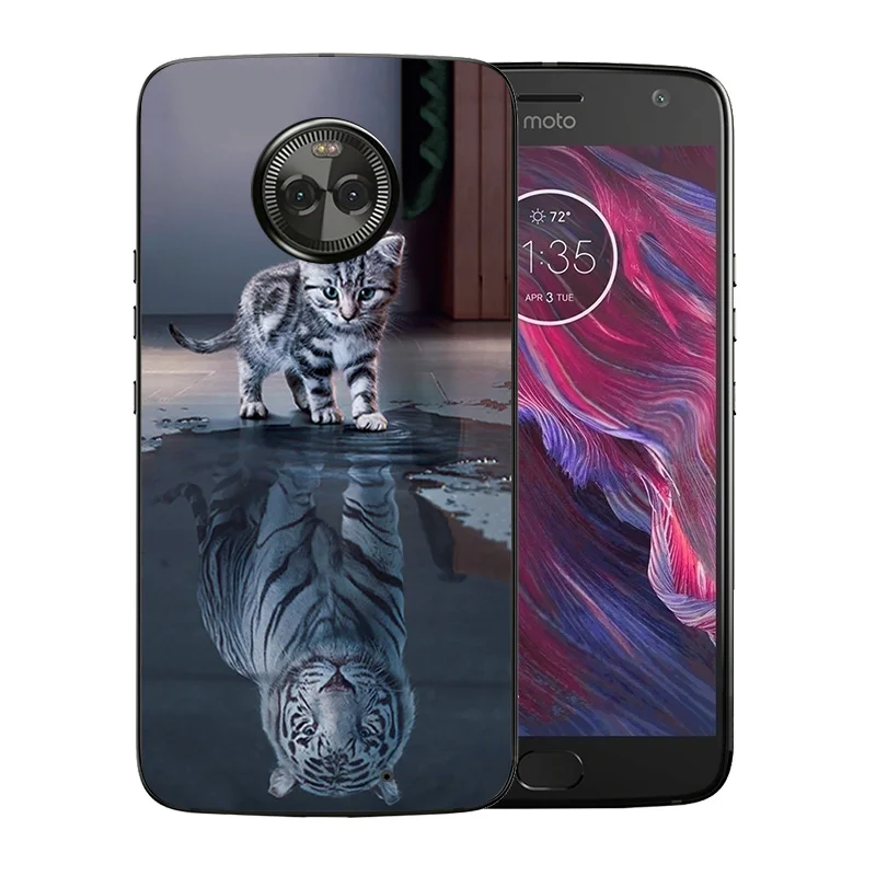 Для Motorola Moto X4 чехол мягкий TPU для XT1900 задняя крышка с узором Marb прозрачный тонкий