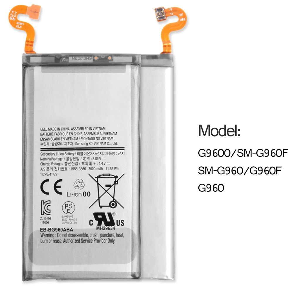 Srjtek для samsung Galaxy S9 Батарея с инструментами EB-BG960ABE 3000 mAh G960 G960F G9600 SM-G960 | Мобильные