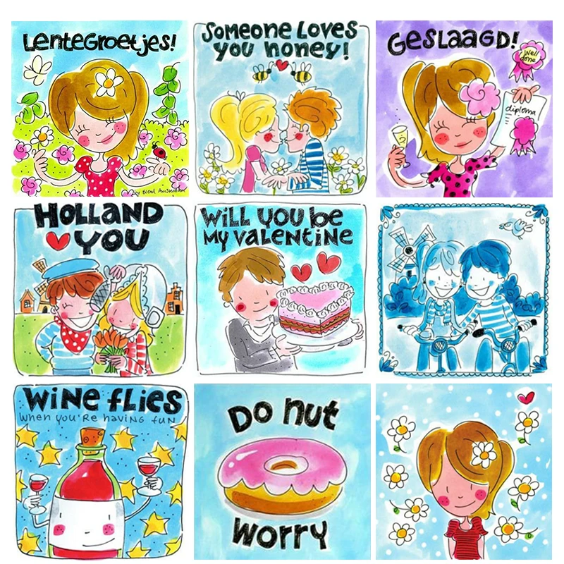 Полноразмерная/круглая Алмазная 5D Вышивка сделай сам картина блонд Амстердам