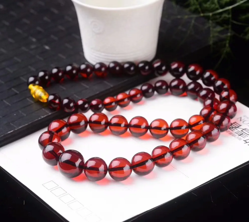 Сертифицированные Круглые Бусины Из Натурального Красного коридора женские