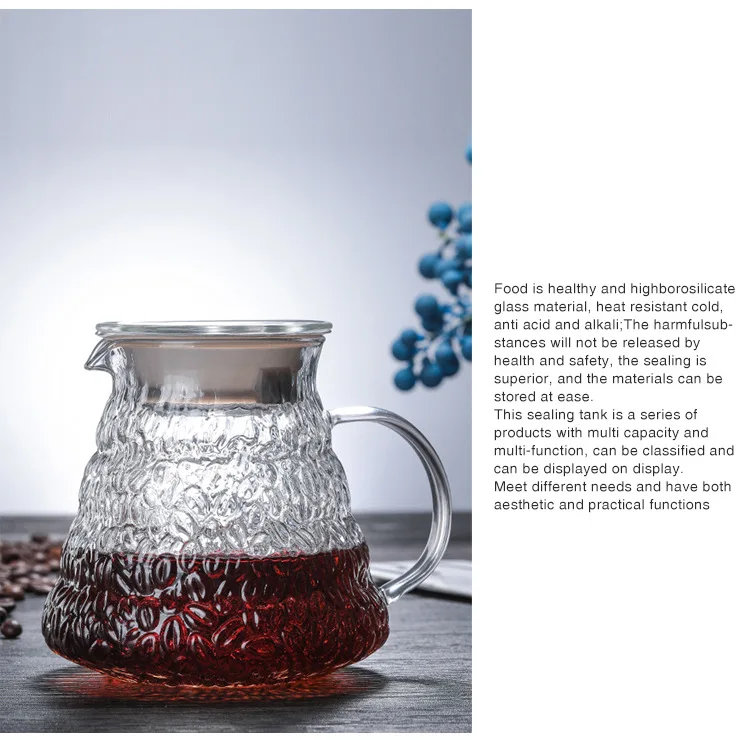 V60 залить над стеклянным кофейником фильтр диапазон стекла кофе пивоварения сервер графин ручной капельный чайник пивоварня бариста Перколятор