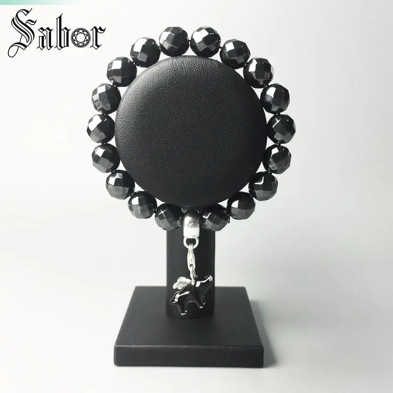 Очаровательные ювелирные изделия 10 мм браслет из Гематитовых бусин