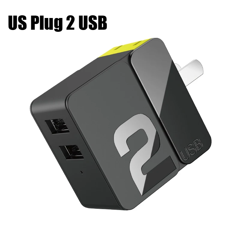 US 2 USB Black 2 4 USB зарядное устройство Rock Универсальный адаптер для быстрой зарядки 5V2. 4A 5V4A EU US штекер для iPhone 7 X XS Max samsung S10 Plus Xiaomi - Тип штекера: US 2 USB Black