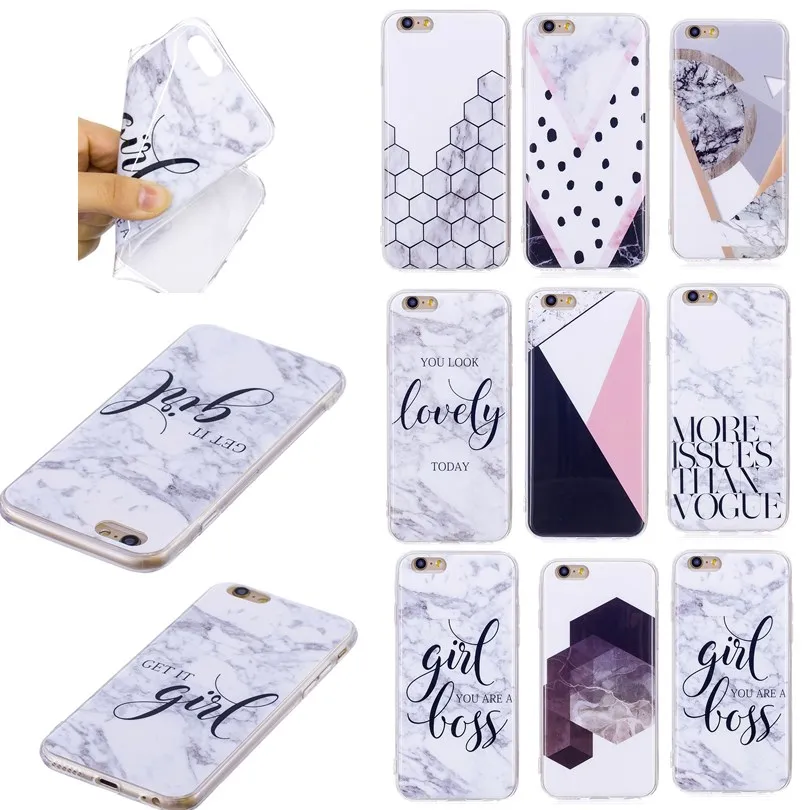 Роскошный Мраморный чехол для iPhone 8 7 Plus 6 6S 5 5S 5C SE Coque Мягкий силиконовый из ТПУ Capas