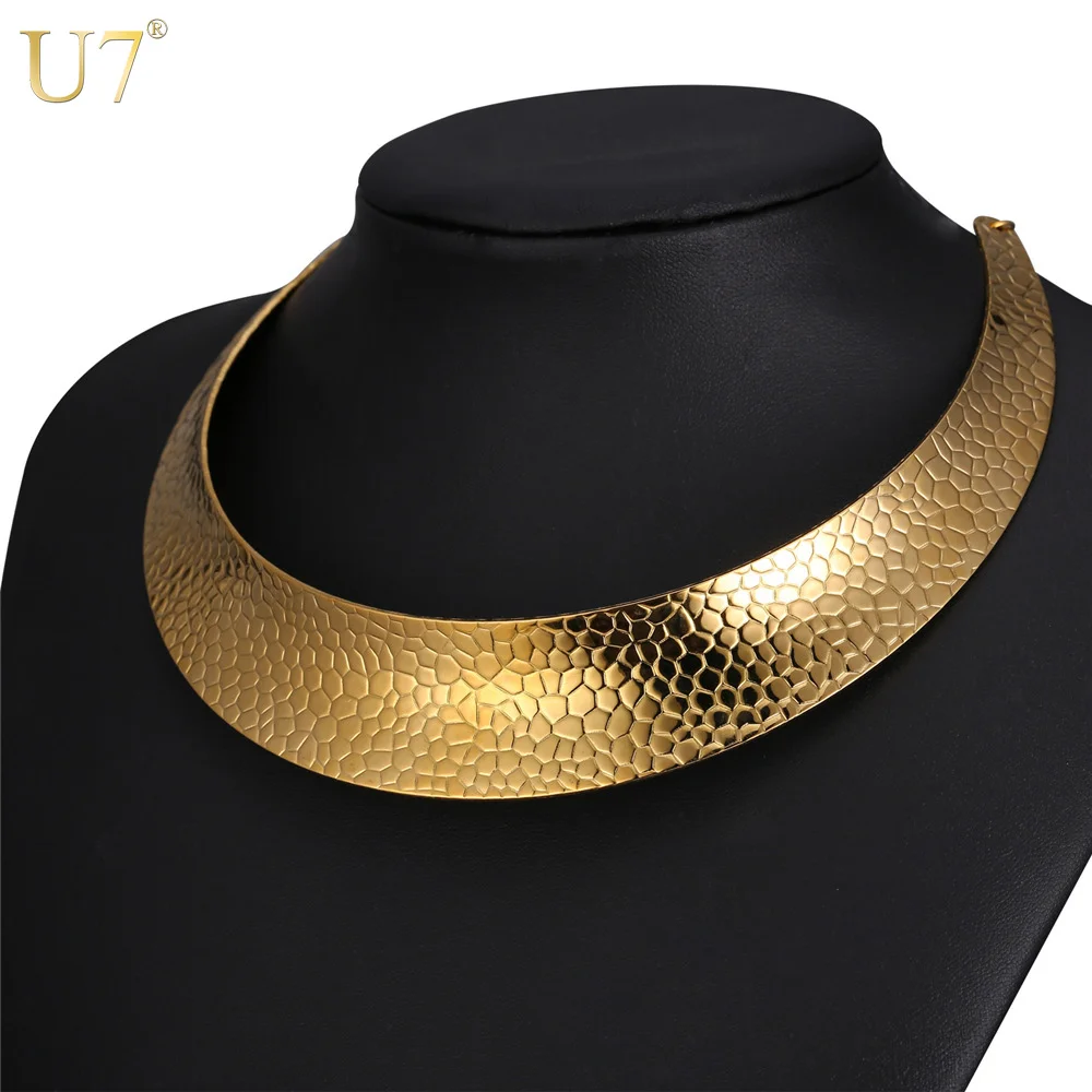 U7 Нержавеющий Сталь Колье Воротник Ожерелье Для Женщин Ювелирные Изделия