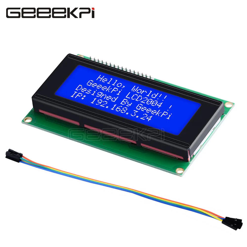 GeeekPi оригинал! ЖК модуль IIC/I2C 2004 с 20x4 символами поддержка протокола I2C для Raspberry Pi /