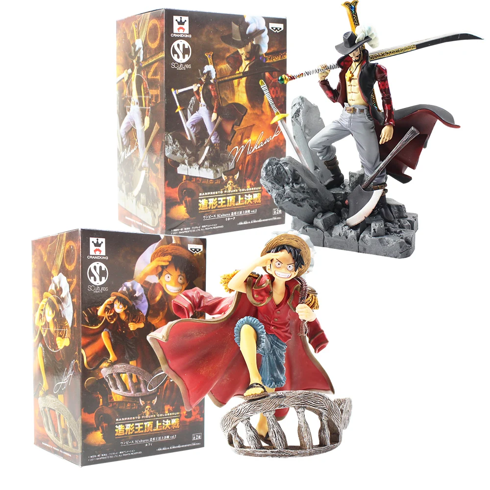 Фигурка аниме OP Luffy Dracule Mihawk экшн фигурка Sculture Banpresto Коллекционная модель из ПВХ