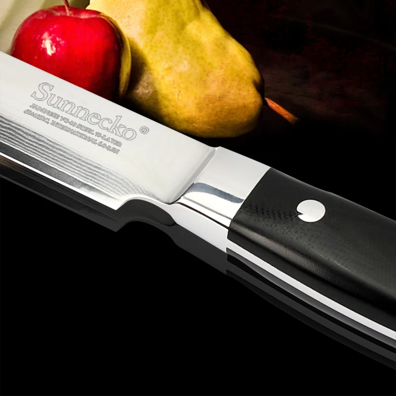 Sunnecko 8 &quotдюймов Slicer Кухонные ножи японский VG10 Дамаск Сталь острое лезвие Пособия