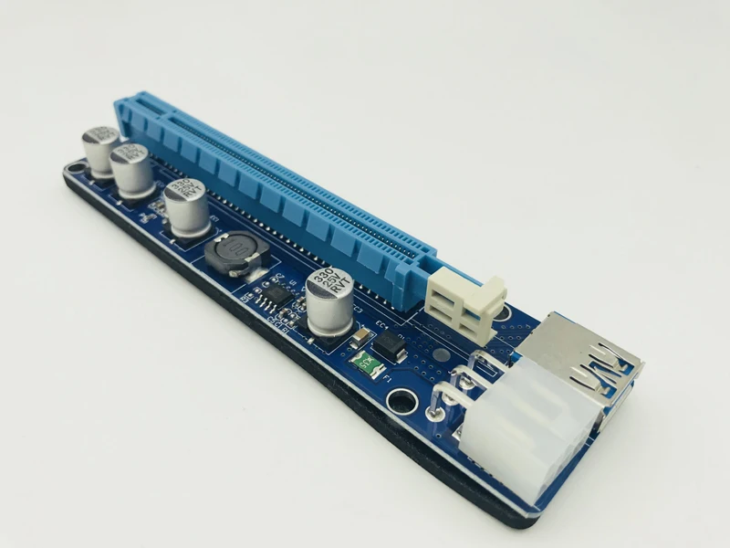 VER008C 60 см USB 3 0 кабель Molex 6 pin PCIE PCI E Express 1X к 16X расширитель платы Майнинг Биткоин
