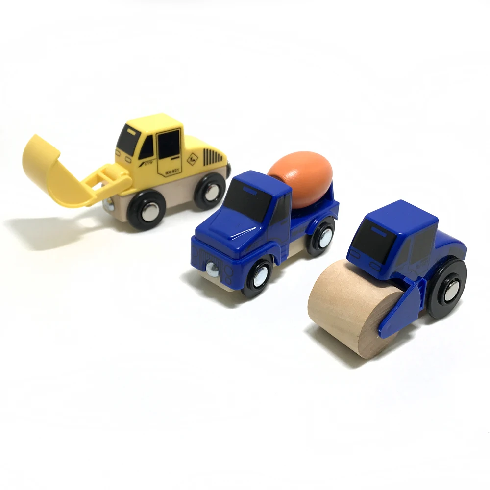 Конструктор игрушечный автомобиль комбинация деревянный трек Электрический