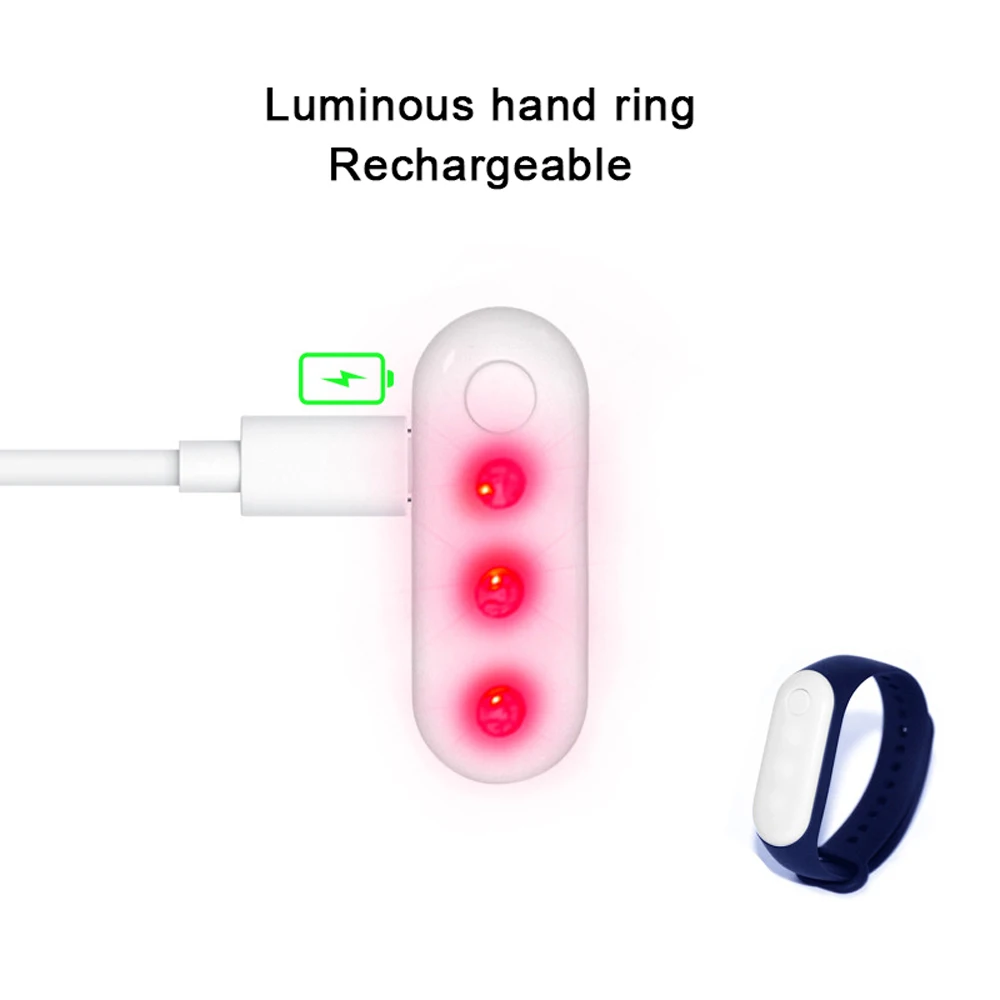 

2020 New Fashion Style LED Light Bracelet Bangle Glows Rave USB Recharge 10 Colours Festival Wedding Party Decor