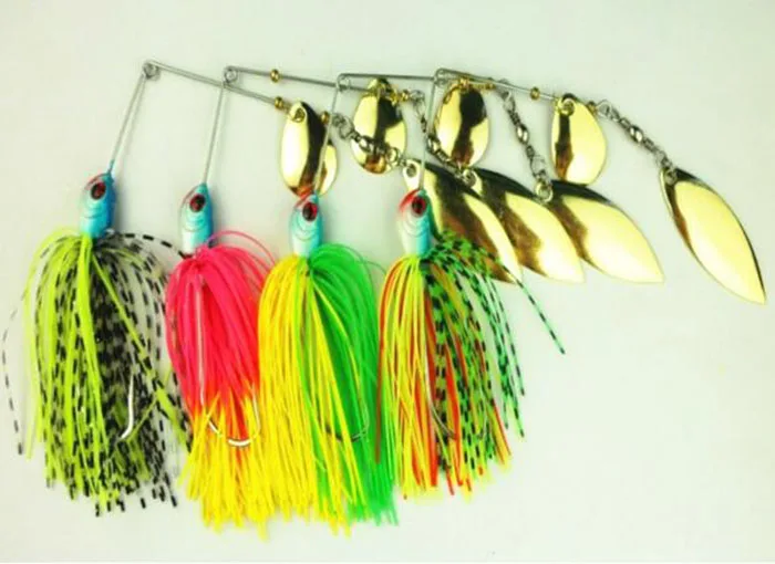 4 шт. Спиннербейт с металлической фурнитурой Силиконовые юбки блесна приманка