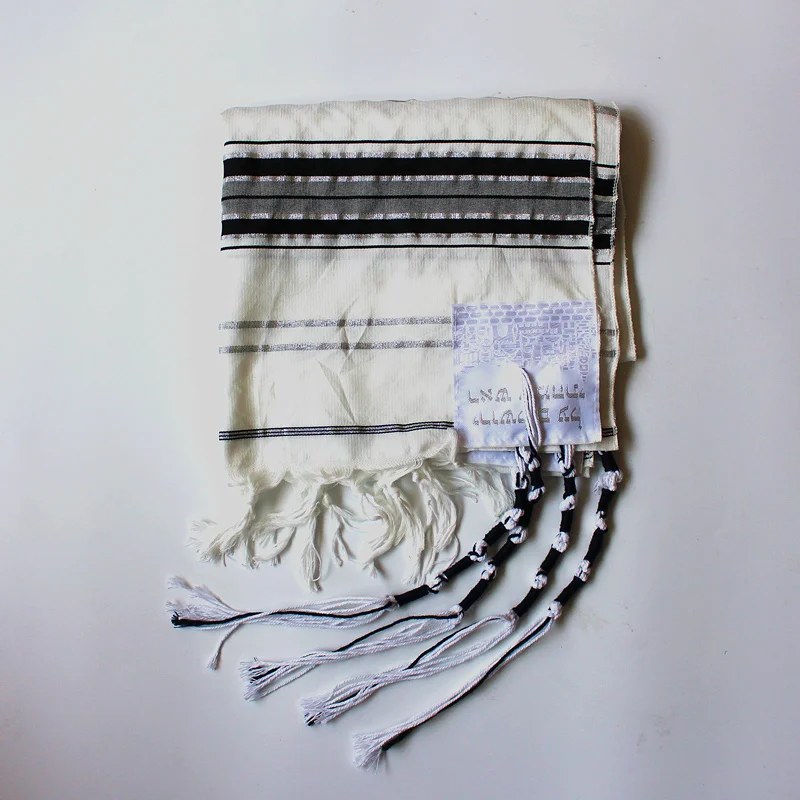 74x55 дюймов Большой черный талитс иудейский Tallit Шейла иврит | Аксессуары для