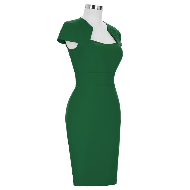 Женское офисное платье в винтажном стиле вечерние облегающие платья с запахом и