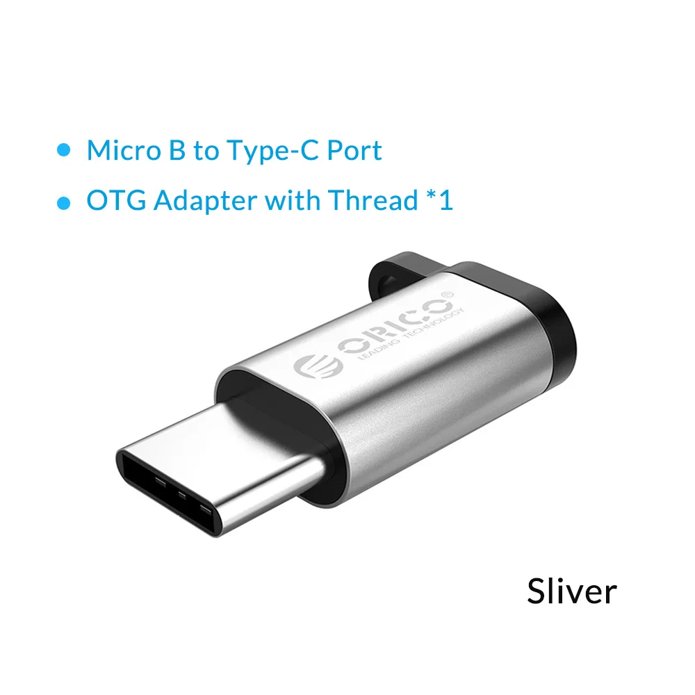 Micro b to type-c SV ORICO адаптер типа OTG-C USB C к USB3.0 OTG адаптер для зарядки и синхронизации данных type-c конвертер - Цвет: Micro b to type-c SV