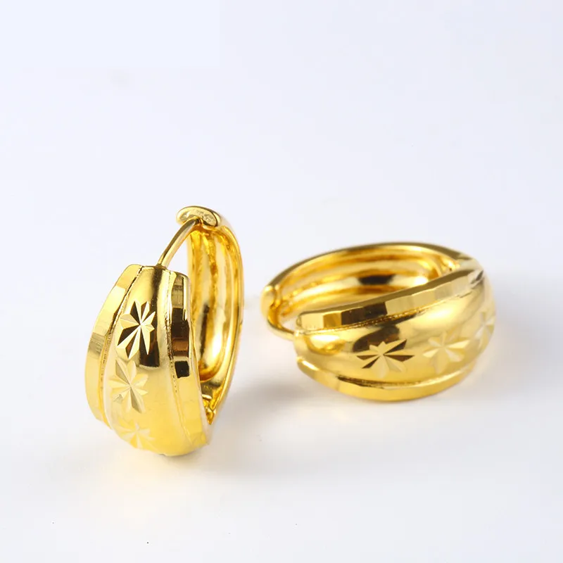 

Stars Hoop Earrings Yellow Gold Filled Classic Womens Accessories Gift Earrings Diameter 20mm